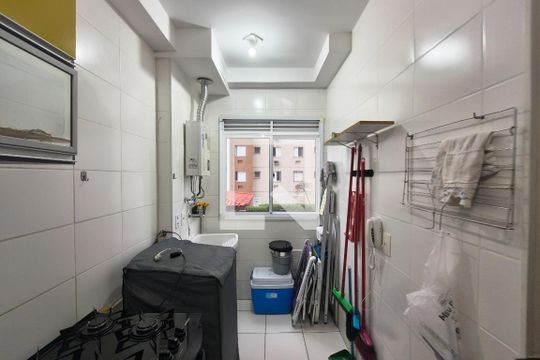 Área de serviço de apartamento para alugar com 2 quartos, 48m² em Cidade Ocian, Praia Grande