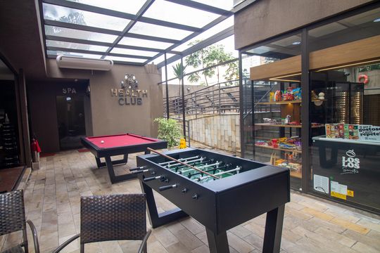 Área comum - Jogos de apartamento para alugar com 1 quarto, 33m² em Brooklin, São Paulo
