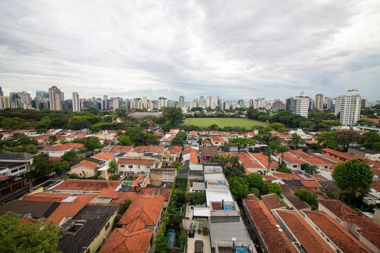 Vista da Varanda de apartamento para alugar com 1 quarto, 33m² em Brooklin, São Paulo