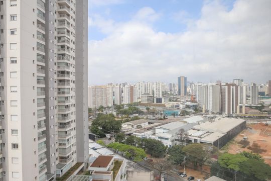 Vista da Suíte de apartamento à venda com 1 quarto, 31m² em Barra Funda, São Paulo