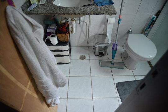 Banheiro da Suíte de apartamento à venda com 2 quartos, 105m² em Jardim Stella, Santo André