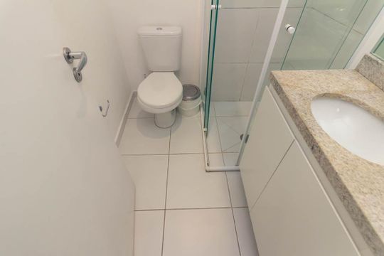Banheiro de kitnet/studio à venda com 1 quarto, 46m² em Centro Histórico de São Paulo, São Paulo