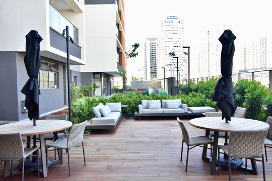 Área comum de kitnet/studio para alugar com 1 quarto, 27m² em Vila Clementino, São Paulo