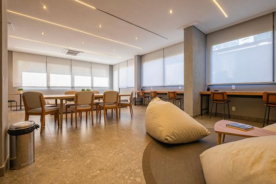 Área comum - Coworking de kitnet/studio à venda com 1 quarto, 25m² em Pinheiros, São Paulo
