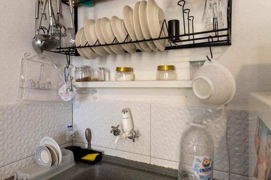 Cozinha de kitnet/studio à venda com 1 quarto, 33m² em Centro Histórico de São Paulo, São Paulo