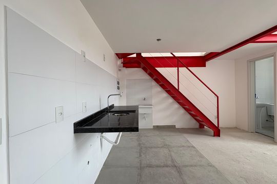 Cozinha de apartamento à venda com 1 quarto, 52m² em Santa Terezinha, Santo André
