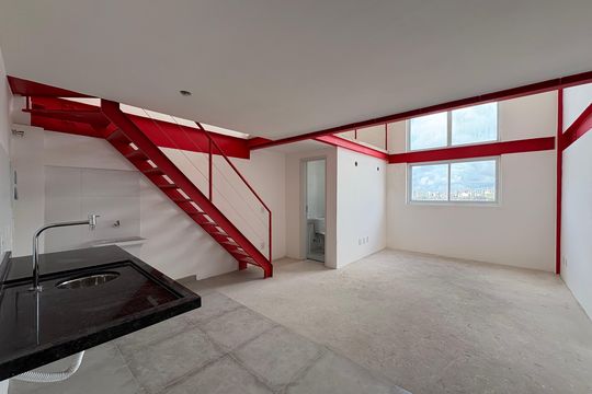 Sala de apartamento à venda com 1 quarto, 52m² em Santa Terezinha, Santo André