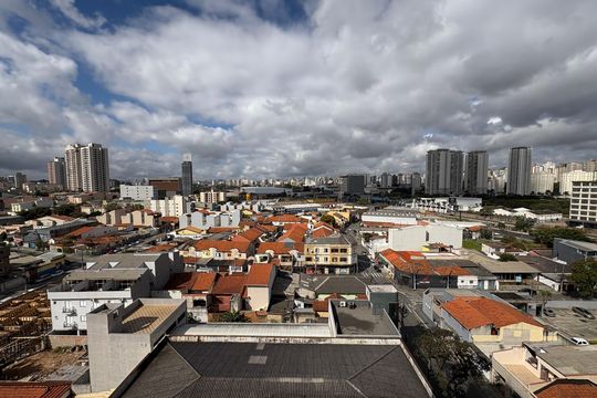 Vista da Sala de apartamento à venda com 1 quarto, 52m² em Santa Terezinha, Santo André