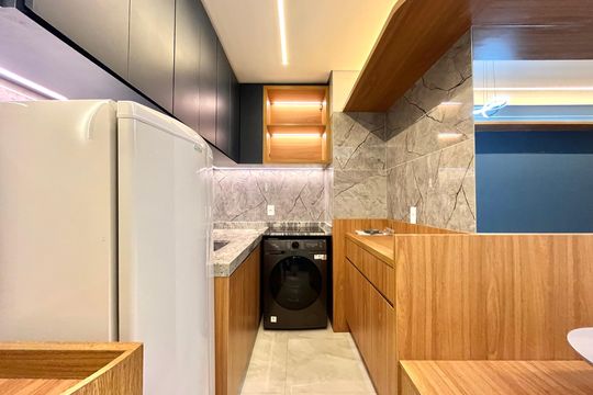 Cozinha de kitnet/studio à venda com 1 quarto, 28m² em Jardim Oriental, São Paulo