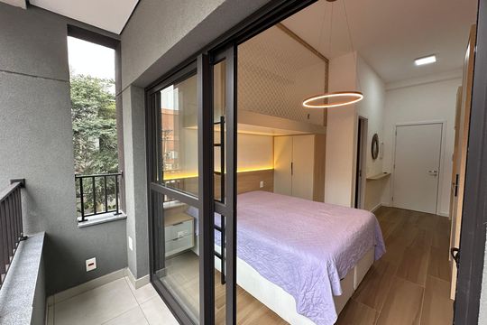 Varanda de kitnet/studio à venda com 1 quarto, 25m² em Perdizes, São Paulo