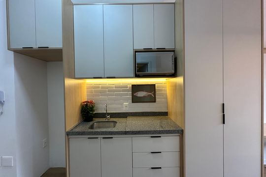 Cozinha de kitnet/studio à venda com 1 quarto, 25m² em Perdizes, São Paulo