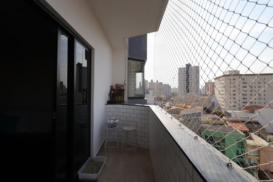 Varanda da Sala de apartamento à venda com 4 quartos, 137m² em Vila Assunção, Santo André