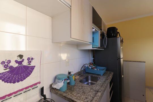Cozinha de apartamento à venda com 2 quartos, 68m² em Jardim das Maravilhas, Santo André
