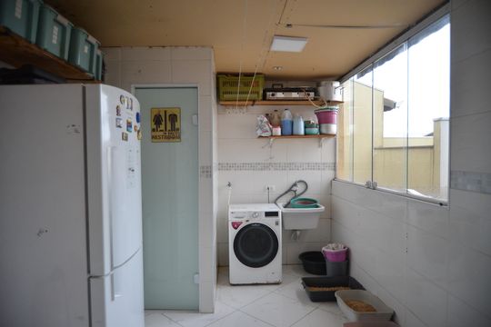 Área de Serviço de apartamento à venda com 2 quartos, 100m² em Jardim Santo Alberto, Santo André