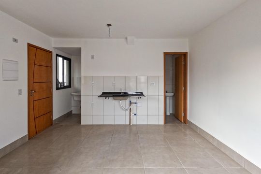 Cozinha de kitnet/studio à venda com 1 quarto, 26m² em Vila Cruz das Almas, São Paulo