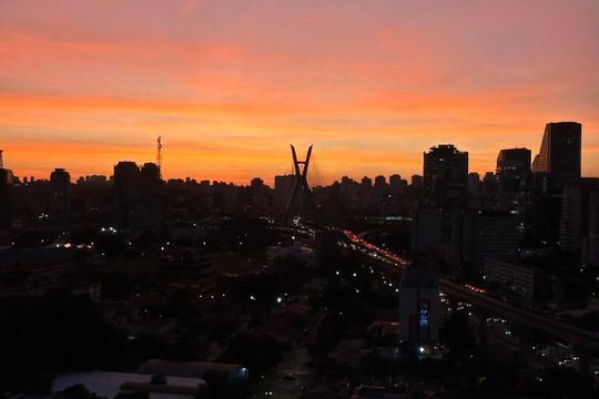 Vista da Varanda de kitnet/studio para alugar com 0 quarto, 33m² em Vila Cordeiro, São Paulo