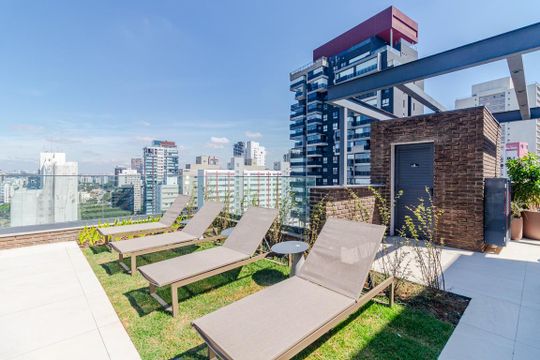 Área comum - Piscina de apartamento à venda com 1 quarto, 37m² em Jardins, São Paulo