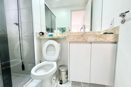 Banheiro da Suíte de kitnet/studio para alugar com 1 quarto, 32m² em Casa Verde, São Paulo