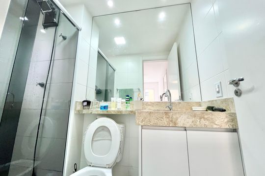 Banheiro da Suíte de kitnet/studio para alugar com 1 quarto, 32m² em Casa Verde, São Paulo