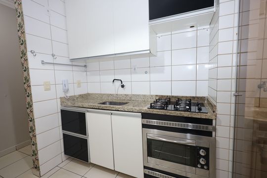 Cozinha de apartamento para alugar com 2 quartos, 59m² em Residencial Eldorado, Goiânia