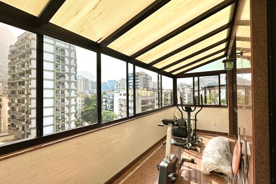 Varanda da Suíte 1 de apartamento à venda com 4 quartos, 330m² em Lagoa, Rio de Janeiro