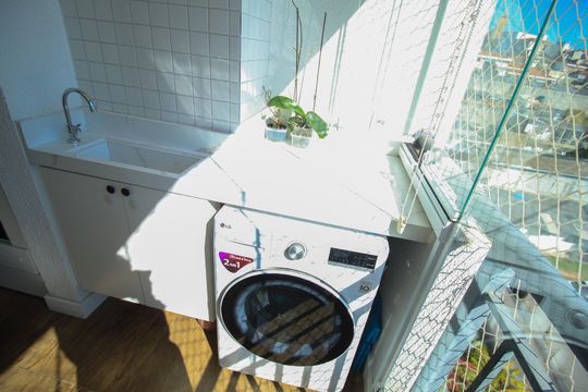 Varanda da Cozinha de apartamento para alugar com 1 quarto, 45m² em Jardim Analia Franco, São Paulo