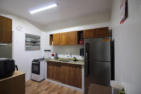 Cozinha  de apartamento à venda com 2 quartos, 80m² em Jardim do Mar, São Bernardo do Campo