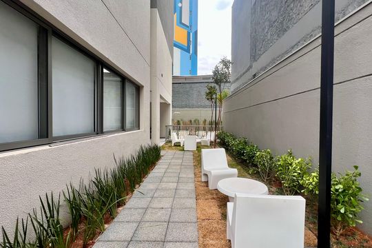Área comum de kitnet/studio à venda com 1 quarto, 24m² em Pinheiros, São Paulo