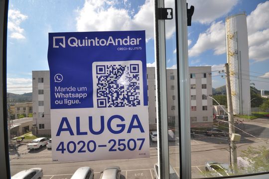 Placa  de apartamento para alugar com 2 quartos, 48m² em Campo Grande, Rio de Janeiro