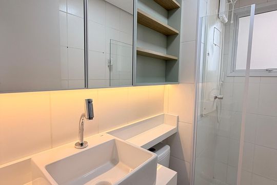 Banheiro Social de apartamento à venda com 3 quartos, 72m² em Vila Santa Maria, Jundiaí