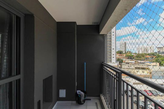 Varanda Studio de apartamento à venda com 1 quarto, 26m² em Jardim Independência (São Paulo), São Paulo