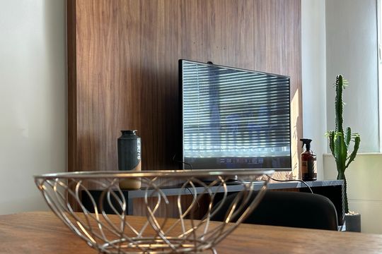 Detalhe da Sala de Jantar de apartamento para alugar com 2 quartos, 66m² em Cambuí, Campinas