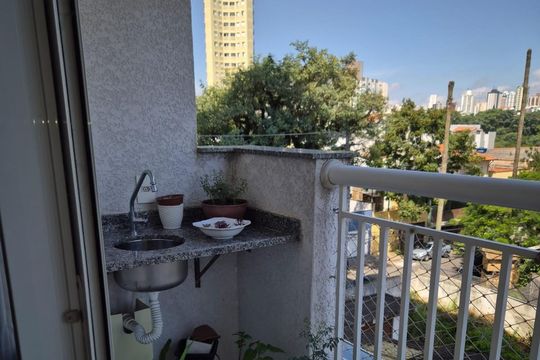 Sacada de apartamento à venda com 1 quarto, 40m² em Vila Príncipe de Gales, Santo André