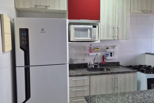Cozinha  de apartamento à venda com 1 quarto, 40m² em Vila Príncipe de Gales, Santo André