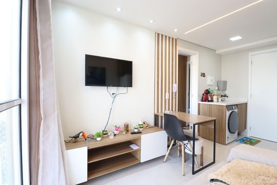 Sala de apartamento para alugar com 1 quarto, 27m² em Parque Industrial Tomas Edson, São Paulo