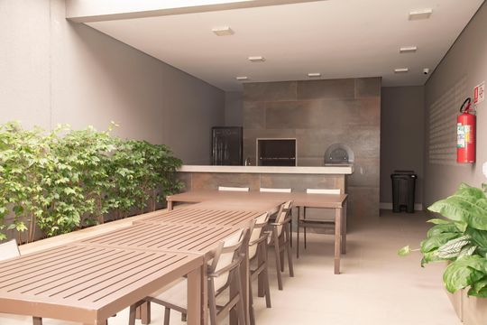 Área comum - Churrasqueira de apartamento à venda com 1 quarto, 41m² em Mirandópolis, São Paulo