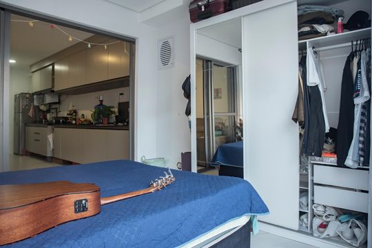 Quarto de apartamento à venda com 1 quarto, 41m² em Mirandópolis, São Paulo