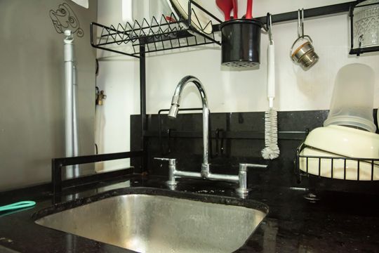 Cozinha de apartamento à venda com 1 quarto, 41m² em Mirandópolis, São Paulo