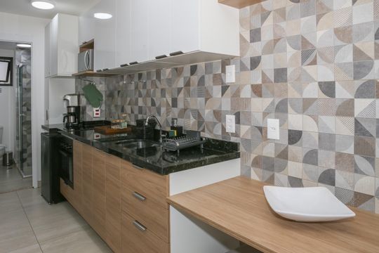 Cozinha e Área de Serviço de apartamento à venda com 2 quartos, 36m² em Barra Funda, São Paulo