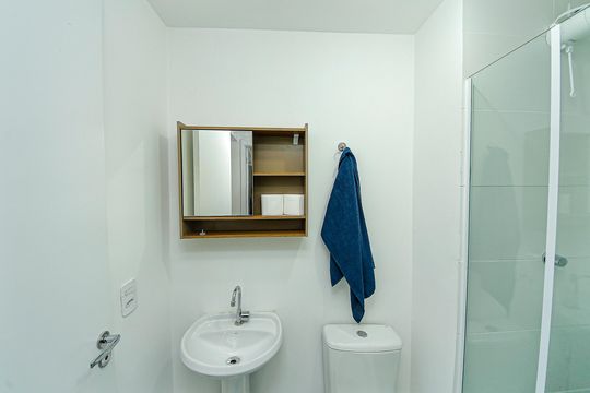 Banheiro de apartamento à venda com 2 quartos, 35m² em Vila Ivone, São Paulo