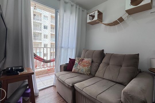 Sala de apartamento à venda com 2 quartos, 49m² em Jardim Samambaia, Campinas