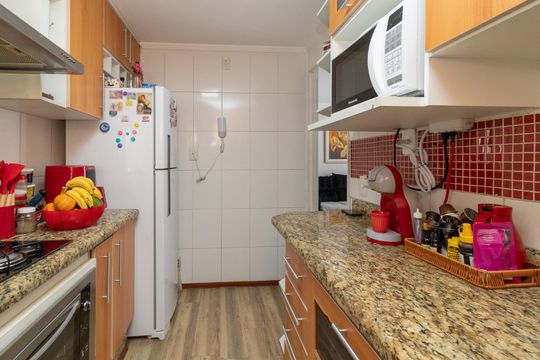 Cozinha de apartamento para alugar com 2 quartos, 49m² em Jardim Danfer, São Paulo