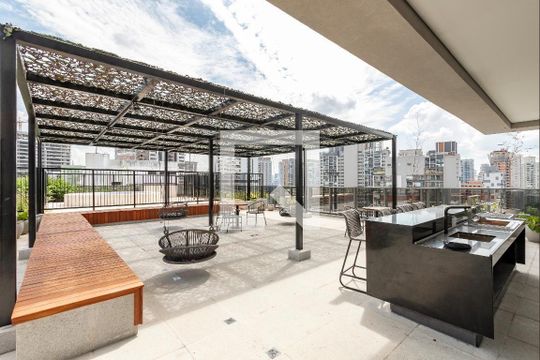 Área comum - Churrasqueira de apartamento para alugar com 1 quarto, 30m² em Jardim das Acacias, São Paulo