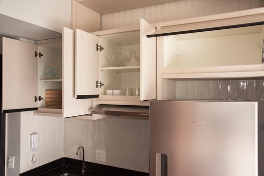 Cozinha de kitnet/studio para alugar com 1 quarto, 30m² em Vila Clementino, São Paulo