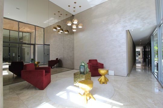 Hall Social de kitnet/studio à venda com 1 quarto, 35m² em Indianópolis, São Paulo