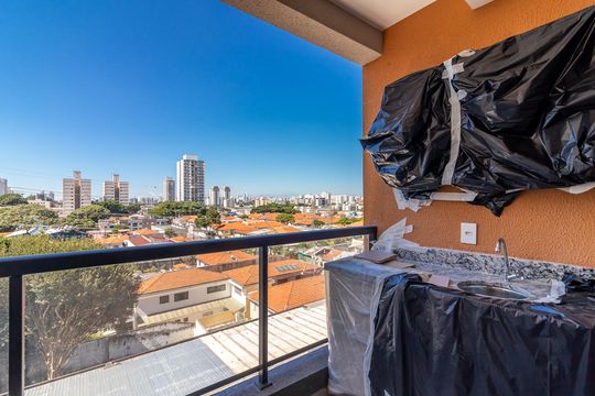 Varanda da Sala de apartamento à venda com 1 quarto, 29m² em Carandiru, São Paulo