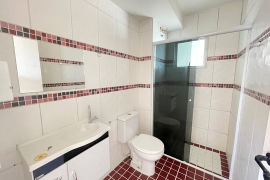 Banheiro Social de apartamento para alugar com 2 quartos, 61m² em Vila Sonia, São Paulo