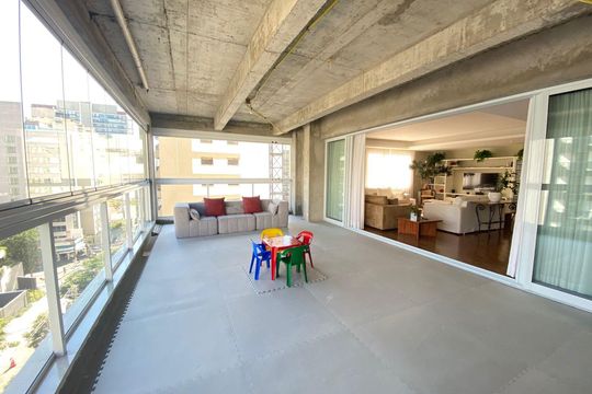 Varanda da Sala de apartamento à venda com 4 quartos, 280m² em Jardim Paulista, São Paulo
