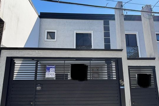 Fachada/Placa de casa à venda com 3 quartos, 95m² em Jardim Utinga, Santo André