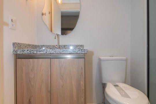 Banheiro de apartamento para alugar com 1 quarto, 24m² em Vila Cordeiro, São Paulo
